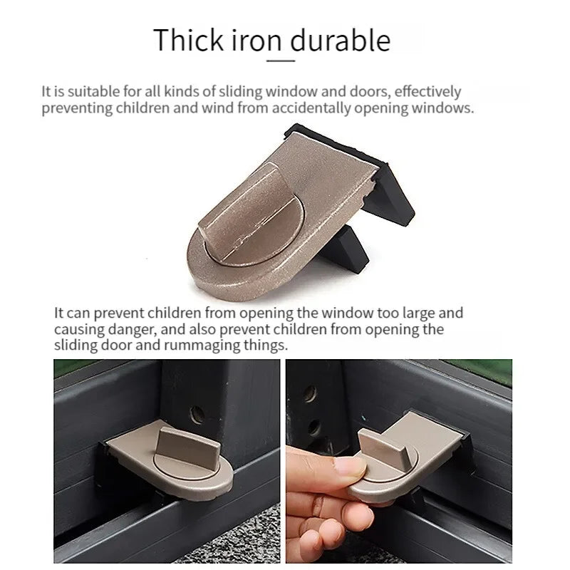 Child Safety Sliding Window Lock | Adjustable No-Drill Latch Window Safety Lock QXL