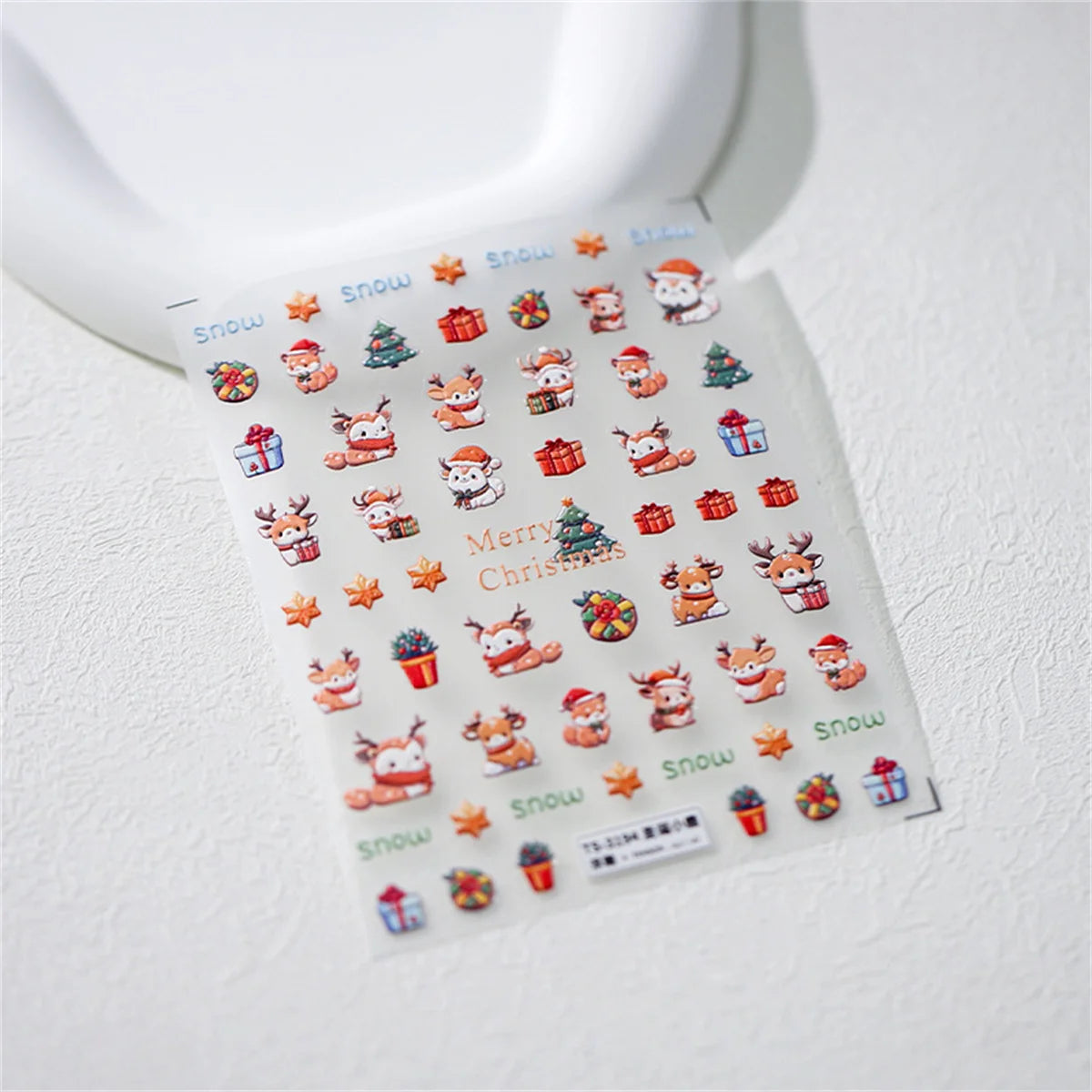 5D Kawaii Hamster Nail Art Stickers | Embossed Cartoon Decals Nail Art Stickers QXL