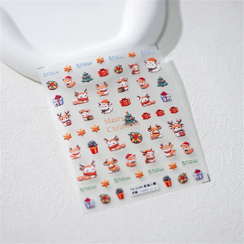 5D Kawaii Hamster Nail Art Stickers | Self-Adhesive Decals Nail Art Stickers QXL