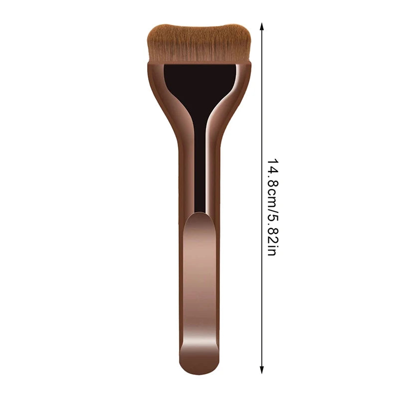 Flat Head Foundation Brush – Synthetic, Portable & Easy Clean Foundation Makeup Brush QXL A2