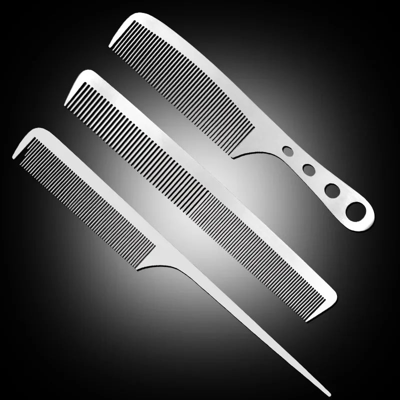 Ultra-Thin Titanium Steel Point-Tail Comb | Men's Styling Hair Styling Comb QXL