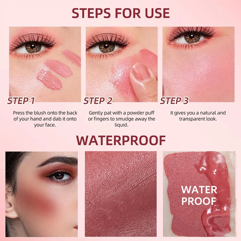 VERONNI Liquid Blush 4 Shades 5ml | Vegan Cheek Tint Dewy Matte Liquid Blush QXL