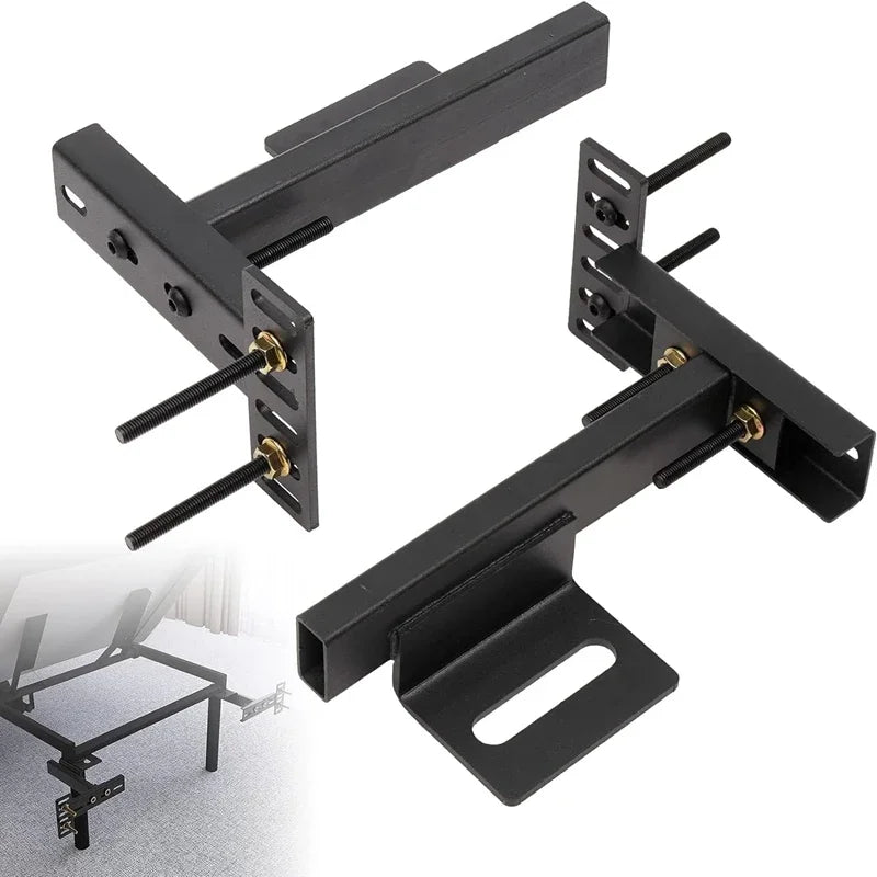 10" Adjustable Headboard Brackets for Metal Bed Frame – Black Headboard Brackets QXL