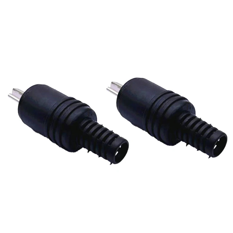 2-Pack 2-Pin DIN Male Plug Audio Speaker Connector Screw Terminal Audio DIN Connector QXL