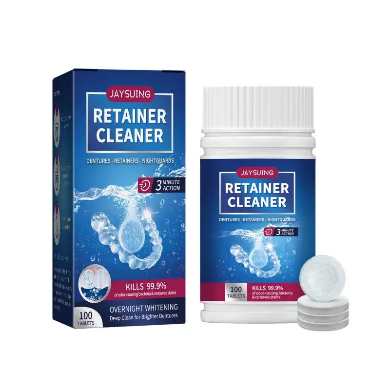 100-Pack Denture Cleaning Tablets | Stain Remover & Fresh Breath Denture Cleaning Tablets QXL