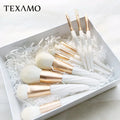 10-Piece Shell Pattern Makeup Brush Set | Pearl White Gift Box Makeup Brush Set QXL Pearl White