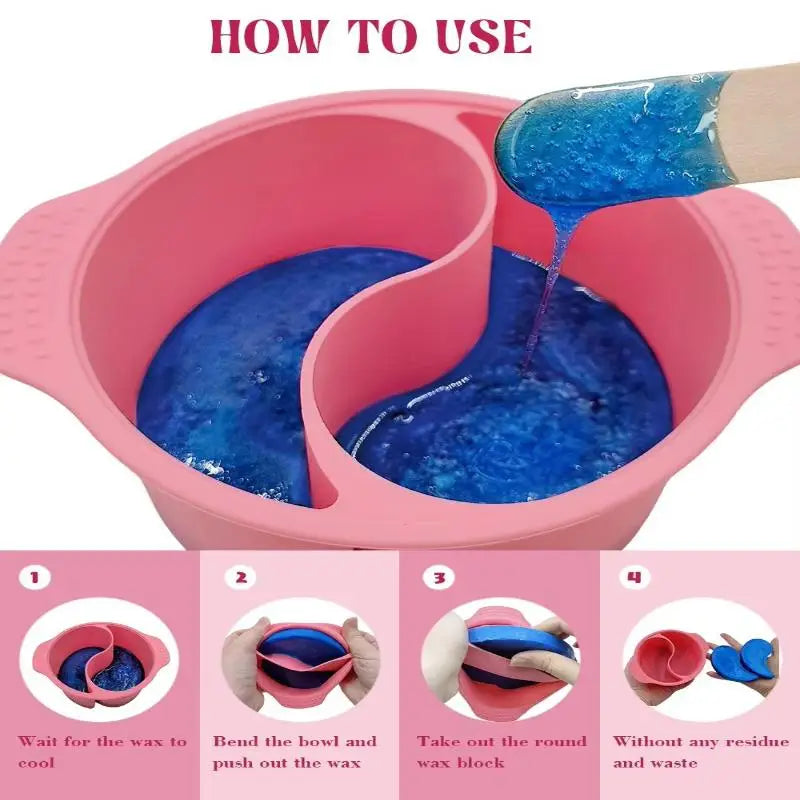 Silicone Dual-Compartment Nail Soak Bowl | Manicure Pedicure Nail Soak Bowl QXL