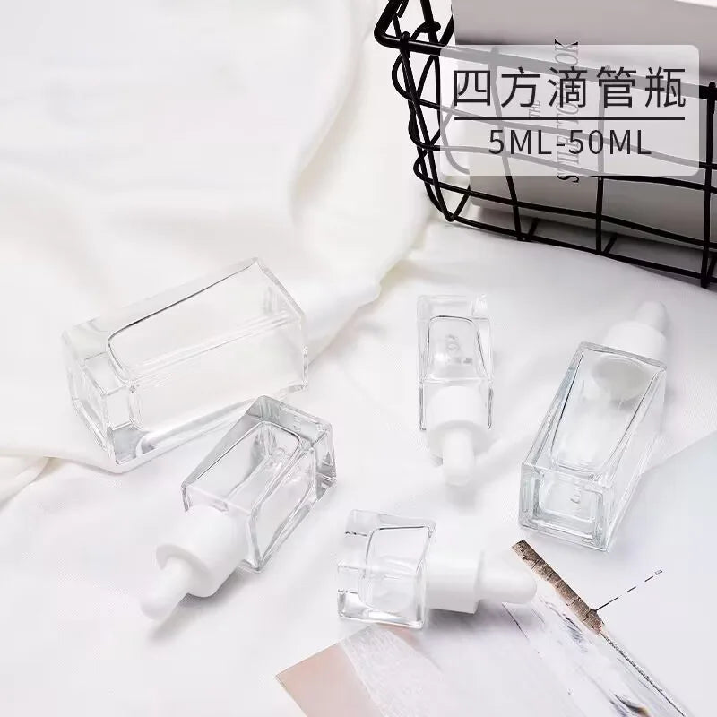 Square Glass Dropper Bottles 5ml–50ml | Oils & Perfume Glass Dropper Bottle QXL