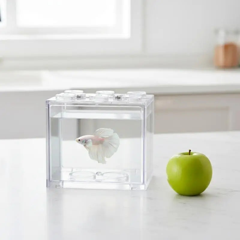 Mini Acrylic Stackable Aquarium Tank for Betta Fish & Shrimp Mini Aquarium Tank QXL