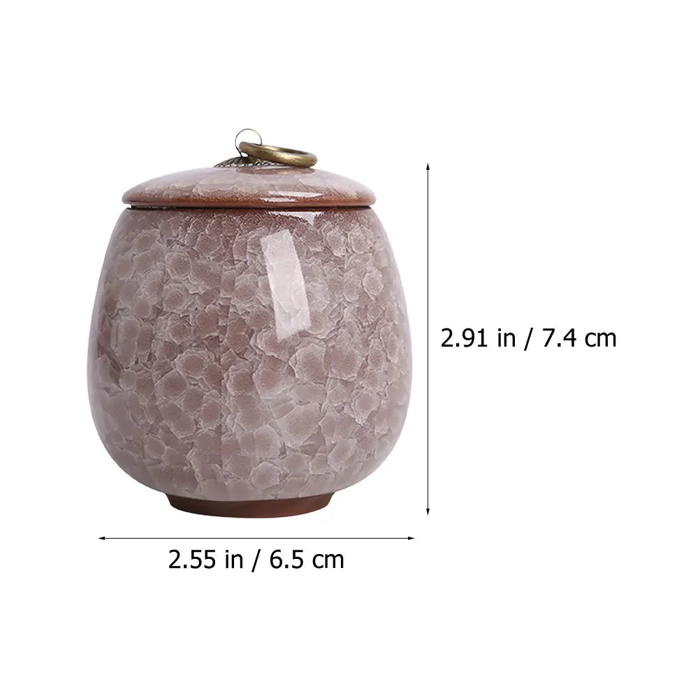 Ice Crack Ceramic Nail Dip Powder Jar with Lid | Manicure Organizer Nail Dip Powder Jar QXL