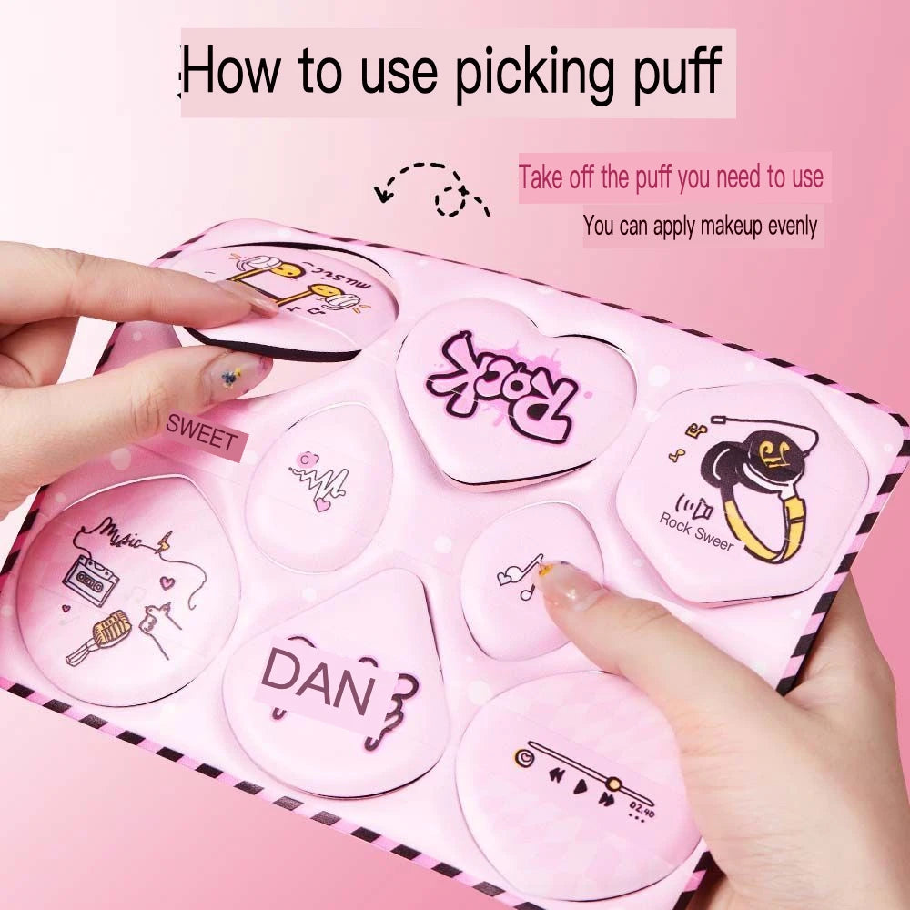8-Pack Soft Sponge Powder Puffs | Dry & Wet Foundation Blending Makeup Sponge Puff QXL