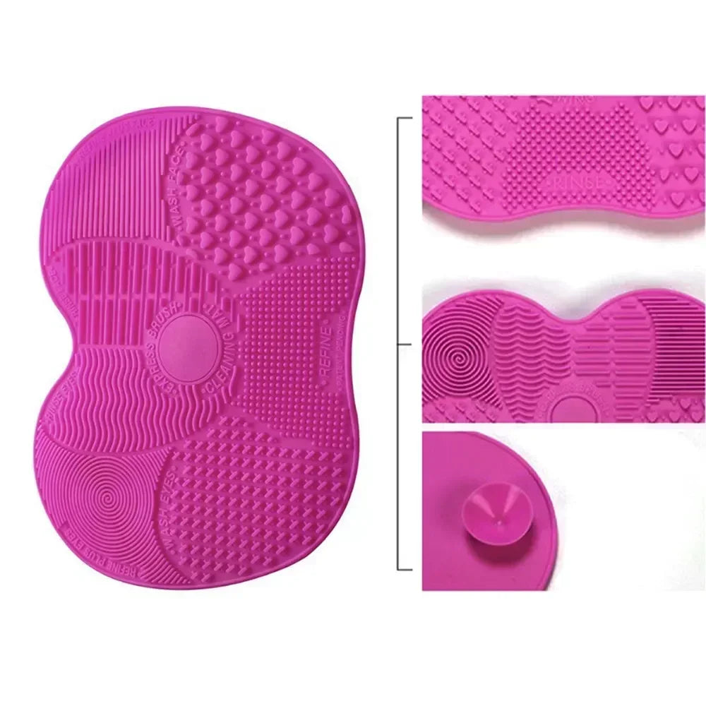 Silicone Makeup Brush Cleaning Mat & Scrubber Pad Brush Cleaning Mat QXL