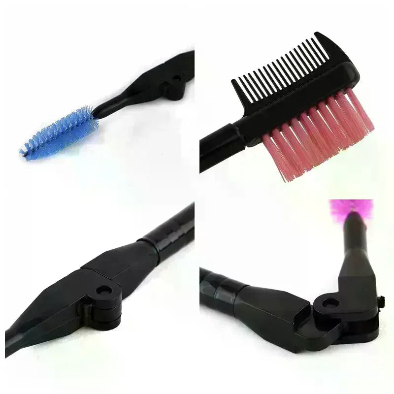 Foldable Double-Head Eyebrow Brush & Lash Comb Tool Eyebrow Brush Comb QXL