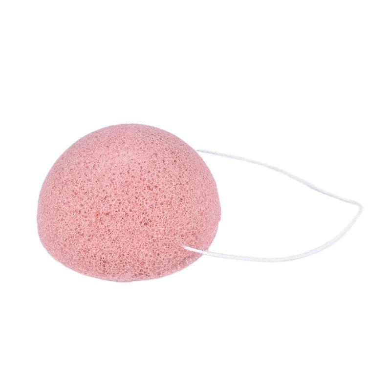 Natural Konjac Face Cleansing Sponge | Gentle Exfoliating Puff Facial Cleansing Sponge QXL Pink