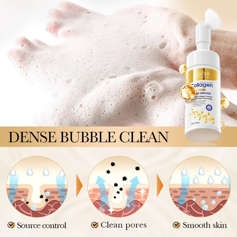 SADOER Collagen Facial Cleanser Mousse – Deep Clean 120ml Facial Cleanser Mousse QXL