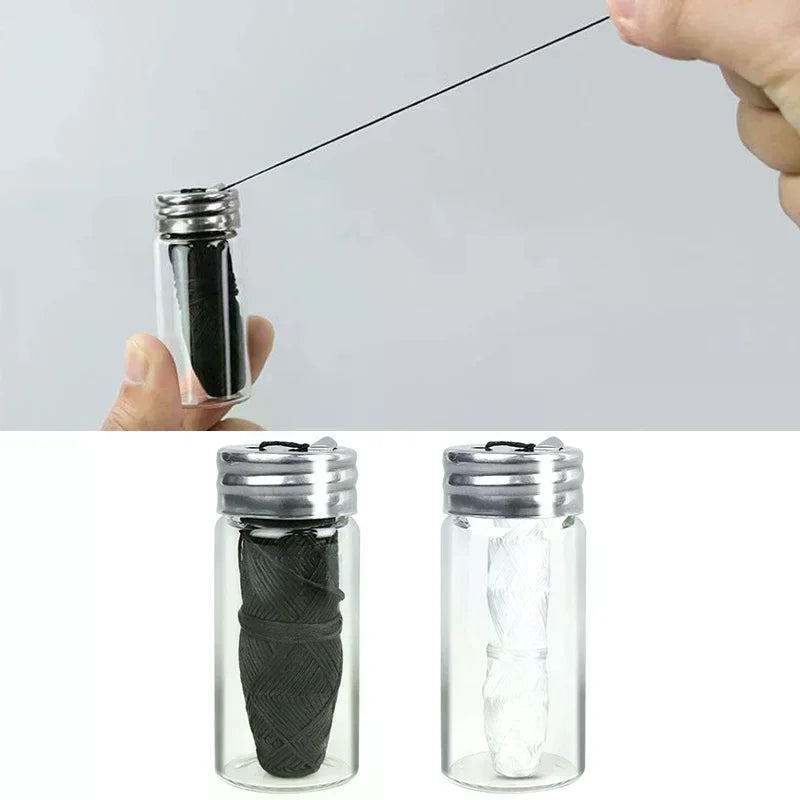 30m Bamboo Charcoal Dental Floss | Refillable Glass Holder Mint Eco Dental Floss QXL