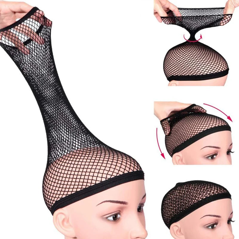 Stretch Mesh Wig Cap | Black Hair Net for Wig Making Wig Cap QXL