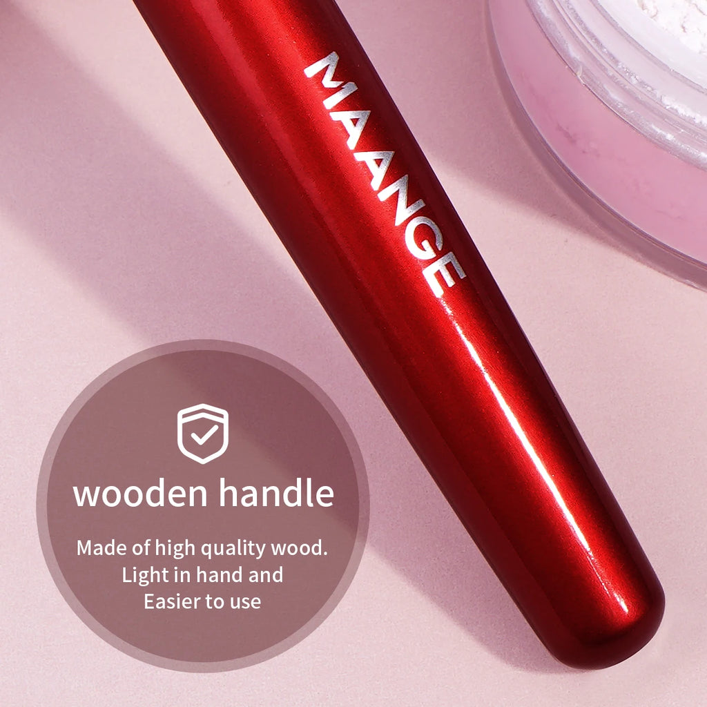 MAANGE 2-Pc Soft Synthetic Makeup Brush Set | Blush & Highlight Makeup Brush Set QXL