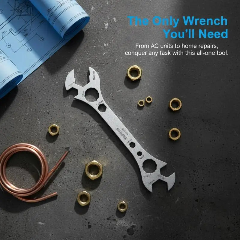 AC Double-End Wrench | Multifunctional Air Conditioner Spanner HVAC Wrench QXL