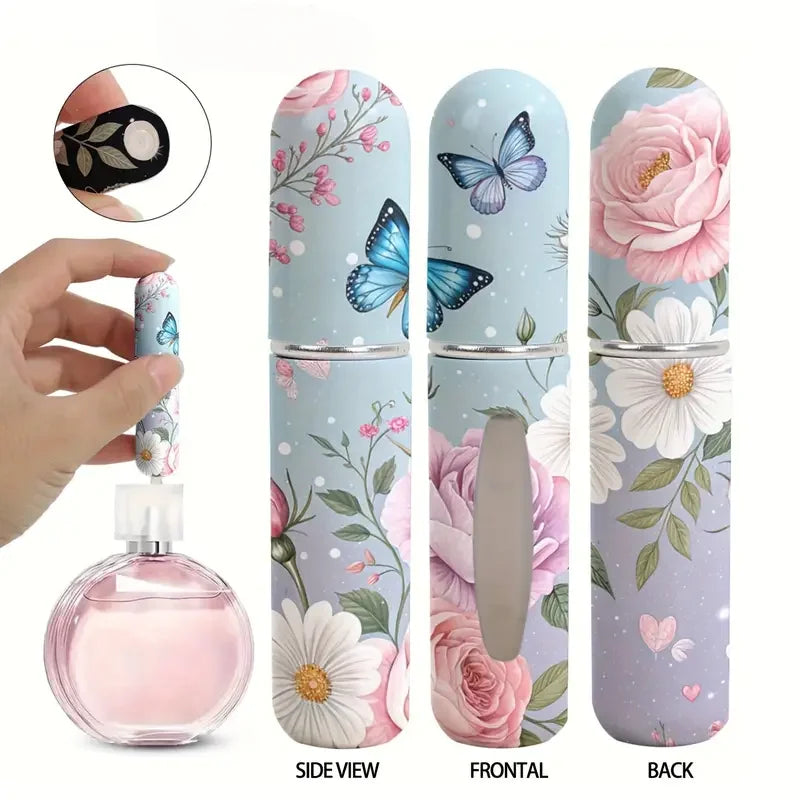 5ml Refillable Travel Perfume Spray Bottles – Pink & White 2pk Perfume Travel Atomizer QXL