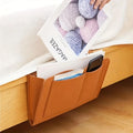 Hanging Bedside Storage Bag | Foldable Fabric Organizer Hanging Storage Organizer QXL light brown