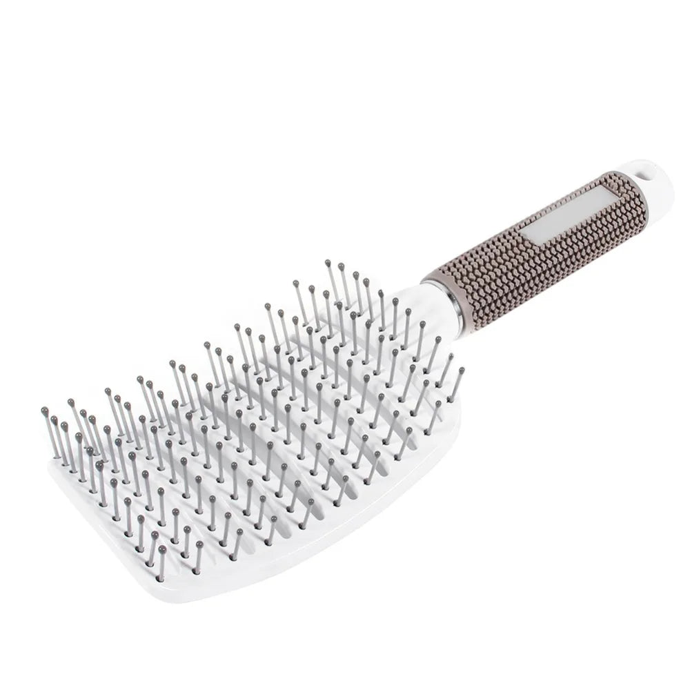 Anti-Static Curved Vent Hair Comb | Wide Tine Detangler Hair Detangling Comb QXL