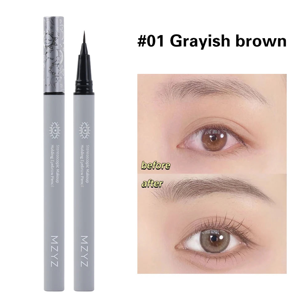 Waterproof Liquid Eyebrow Pen | Ultra Fine Tip 4 Shades Liquid Eyebrow Pen QXL 01