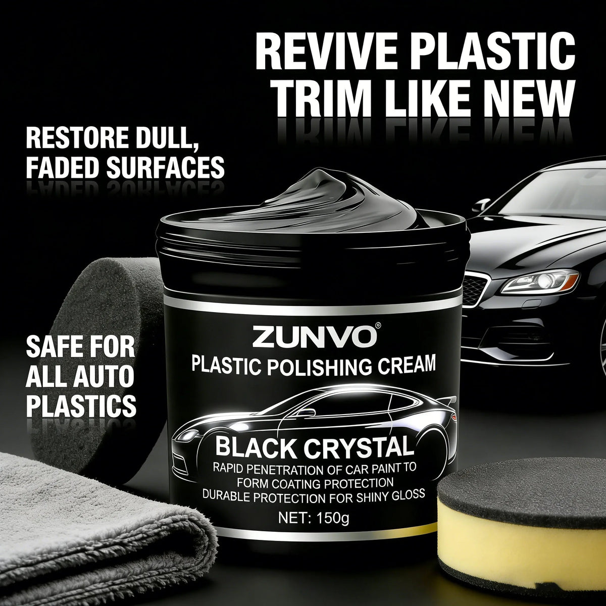 Black Crystal Car Paint Polishing & Coating Protection Cream Car Polishing Cream QXL