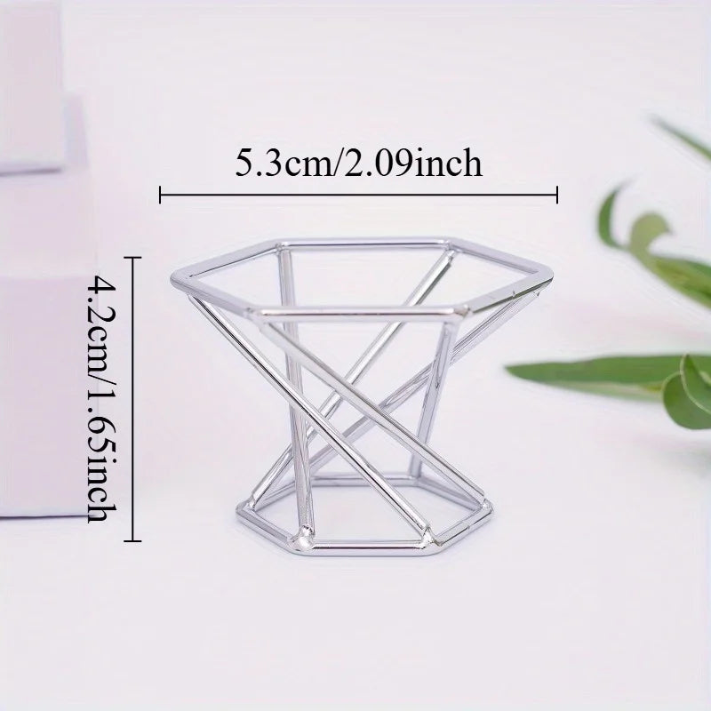 4-Pack Geometric Crystal Ball Display Bases | Sphere Stand Sphere Display Stand QXL