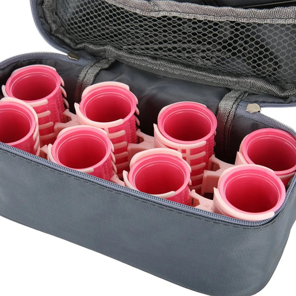 17-Pc Heat-Resistant Hair Curler Roller Set | No-Heat Styling Hair Curler Rollers QXL