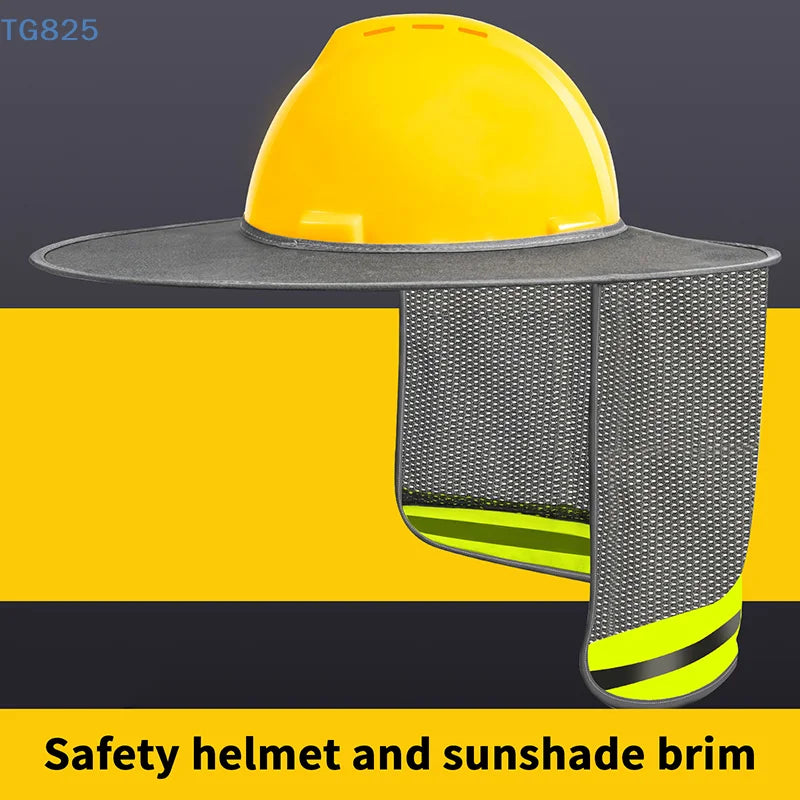 Sun Shade Safety Helmet Neck Shield | Reflective Work Cap Safety Sun Cap QXL