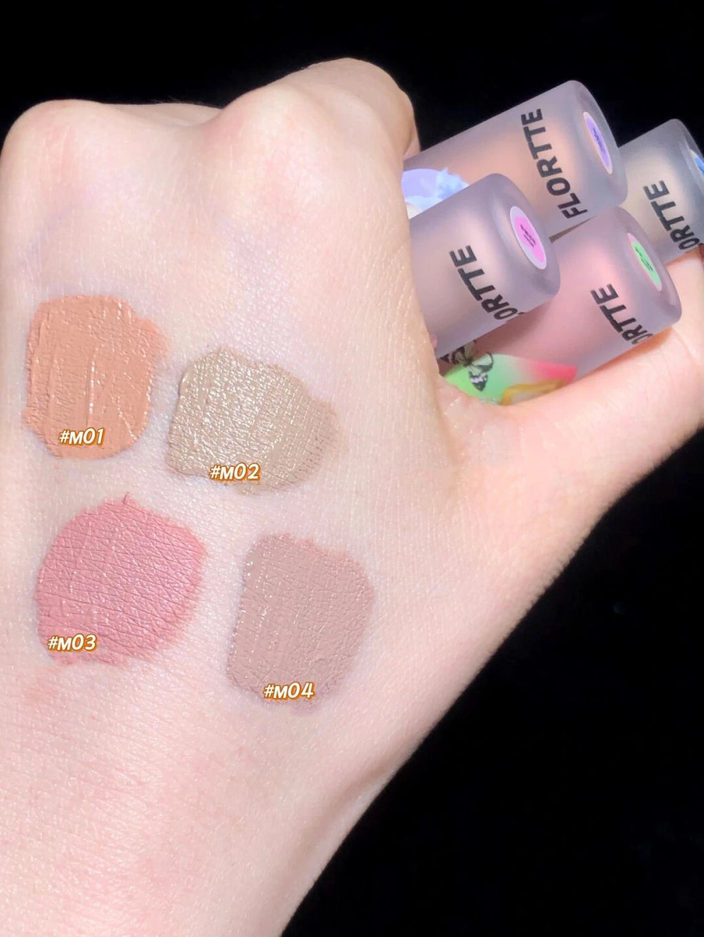 Flortte Liquid Eyeshadow Shimmer Glitter Highlighter Liquid Eyeshadow QXL