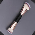 Double-Ended Foundation & Blush Contour Brush | Soft Bristles Contour Makeup Brush QXL Rose Gold 1pc