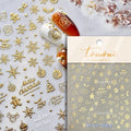 5D Embossed Snowflake Nail Stickers | Christmas Winter Nail Art
