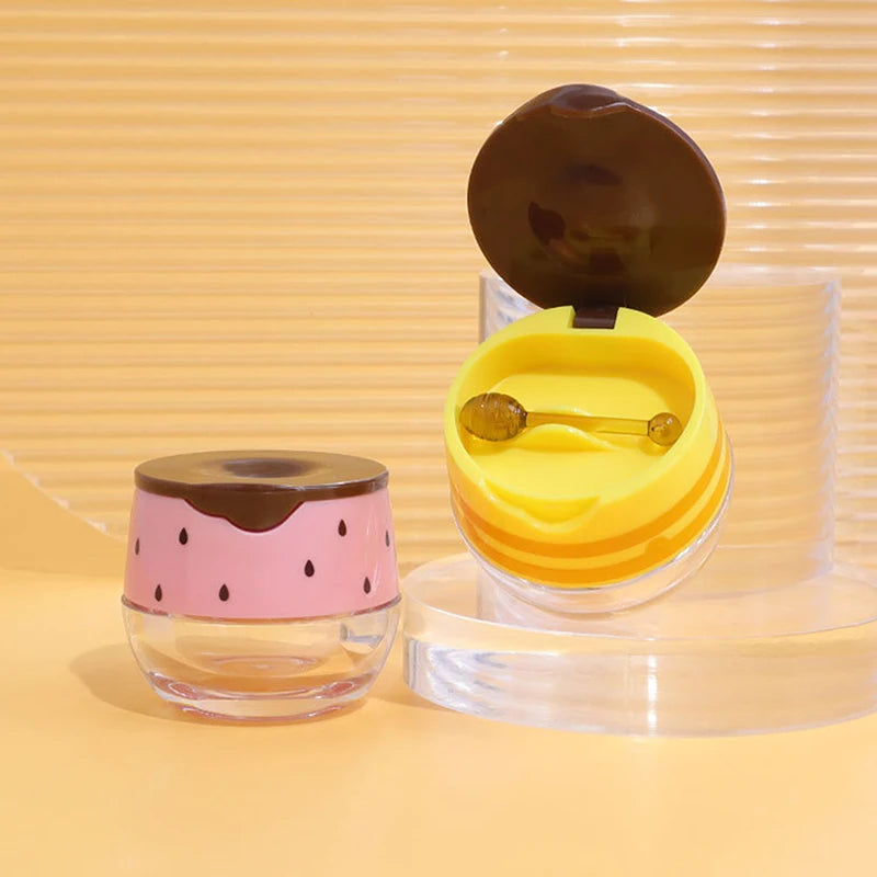 6g Refillable Lip Mask Jar with Brush | Flip-Top Travel Container Lip Mask Jar QXL