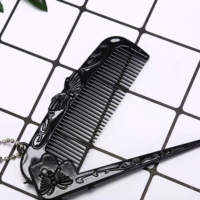 Foldable Pocket Hair Comb with Keychain | Anti-Static Brush Foldable Hair Comb QXL