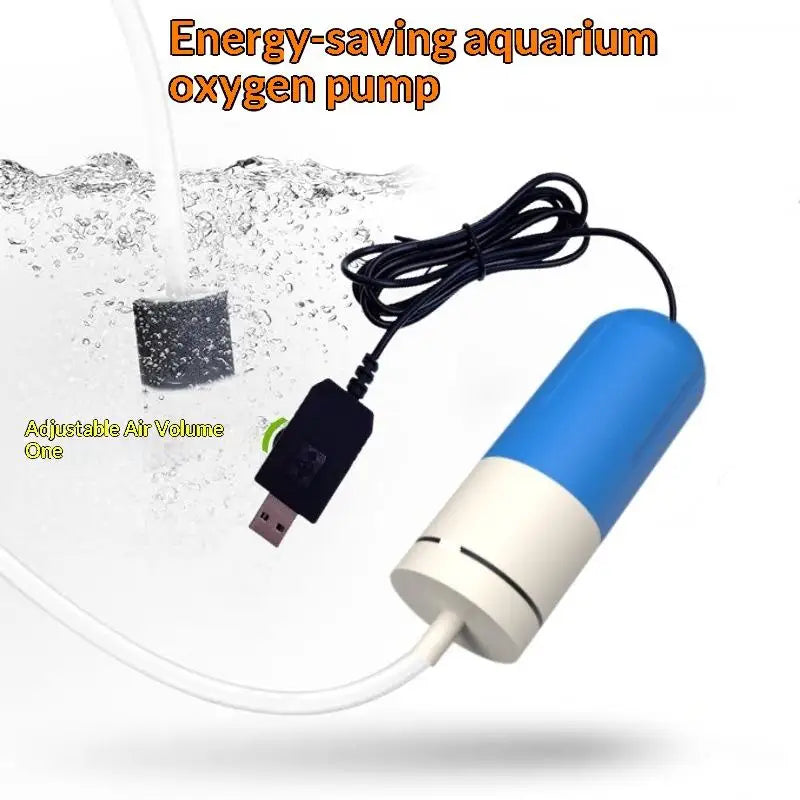 Silent Mini Aquarium Air Pump 3W with Air Stone & Tubing Aquarium Air Pump QXL