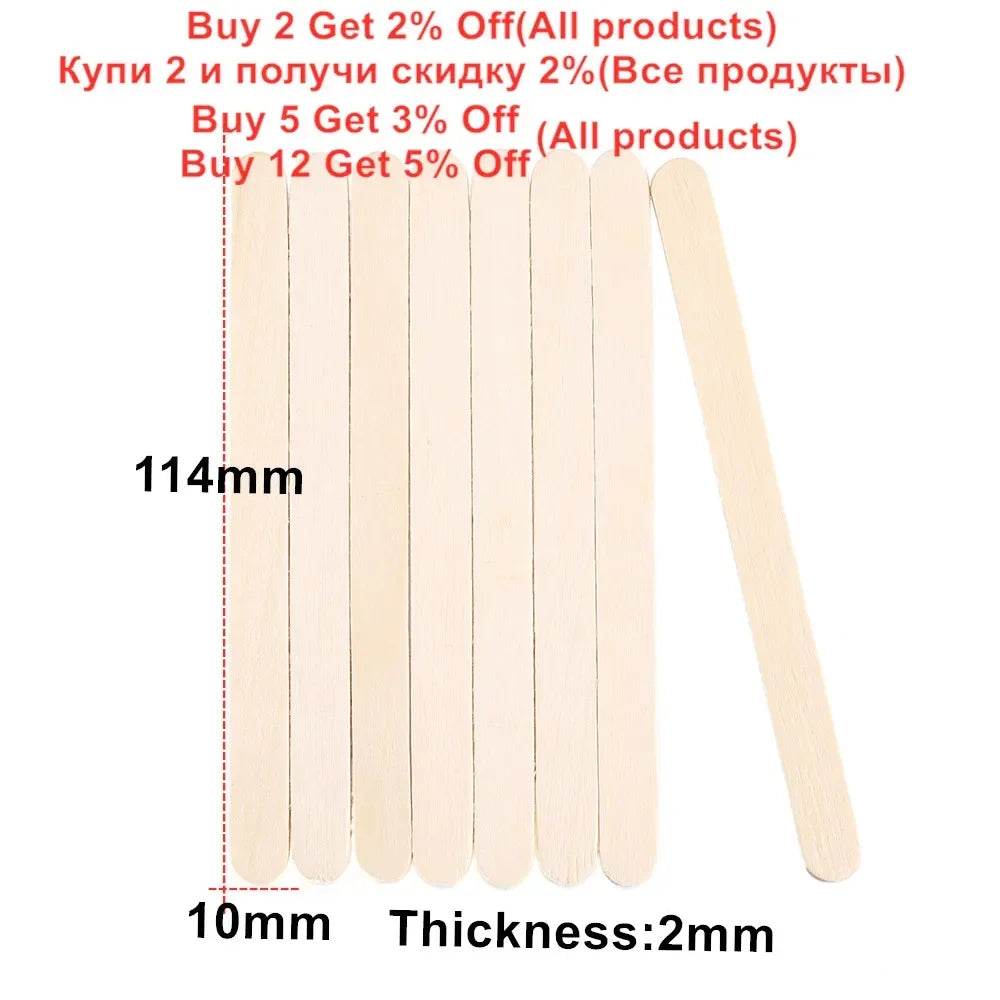 50/100/150-Pack Wooden Popsicle Sticks for Resin & DIY Crafts Craft Sticks QXL
