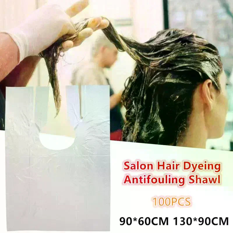 100-Pack Disposable Hair Cutting Capes | Waterproof Salon Cape Disposable Hair Cape QXL