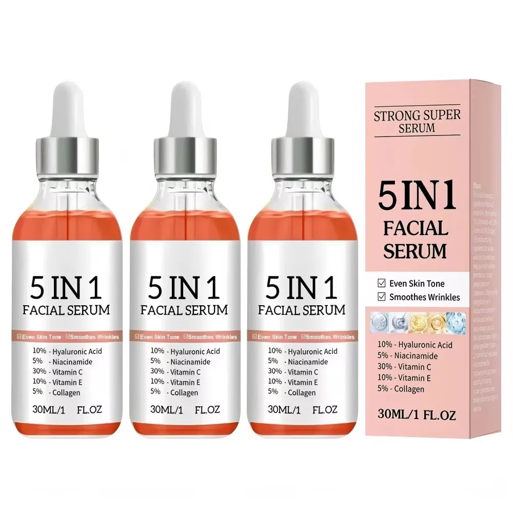 5-in-1 Vitamin C Face Serum | Niacinamide & Hyaluronic Acid Vitamin C Face Serum QXL