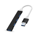 4-in-1 USB-C Hub 3.0 | 4-Port OTG Splitter for Laptop & Phone USB-C Hub Adapter QXL USB Black