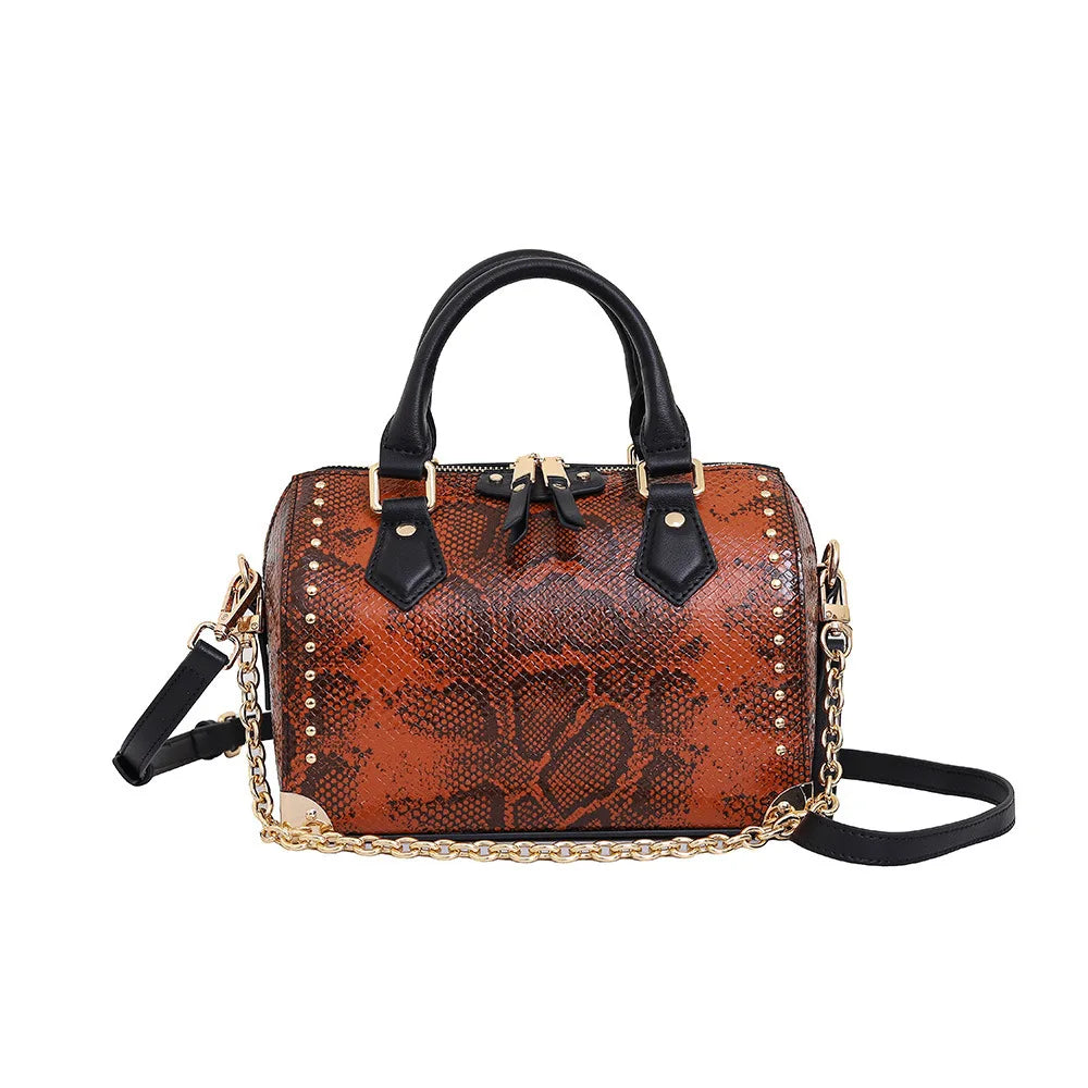 Large Leather Crossbody Diaper Bag – Vintage Handbag for Women Crossbody Diaper Bag QXL 1