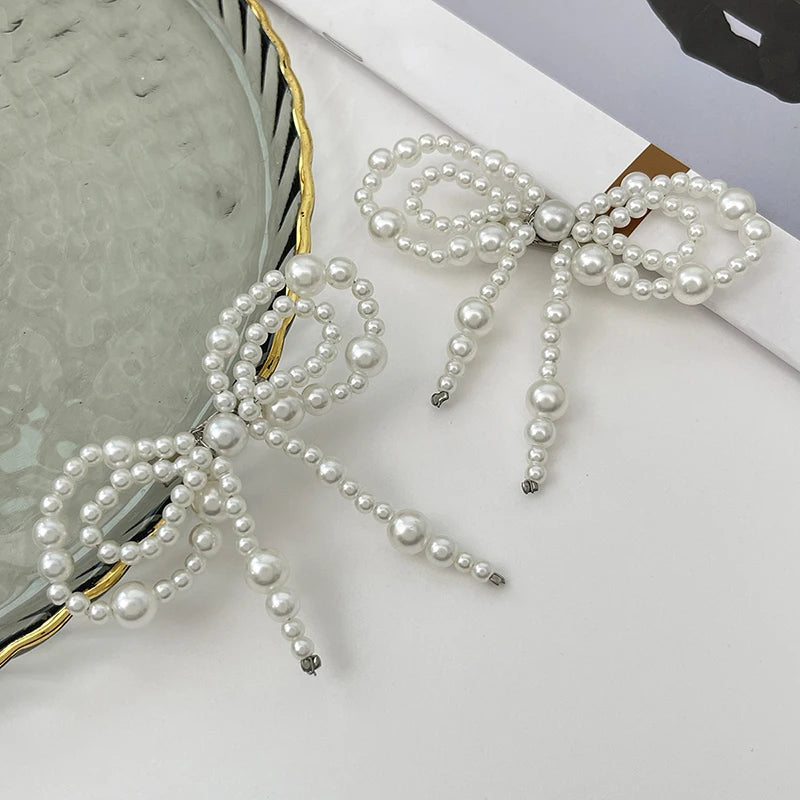 Pearl Bow Ankle Chain Pants Pin for Women | Leg Jewelry Pair Clothing Accessory Pin QXL