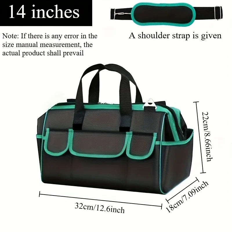 Electrician Tool Bag | Multi-Layer Oxford Cloth Organizer Electrician Tool Bag QXL Thickened shoulder