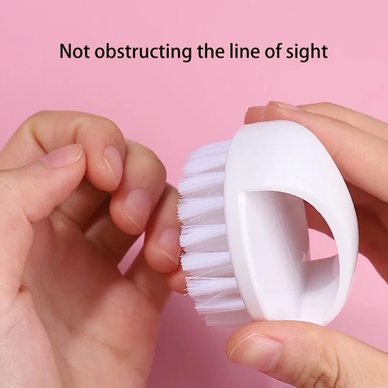 Ring-Style Nail Cleaning Brush | Soft Scrubber for Manicure Nail Cleaning Brush QXL