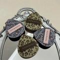 Denim Leopard Powder Puff | Dry & Wet Dual-Use Sponge Set Makeup Sponge Puff QXL 4 pieces