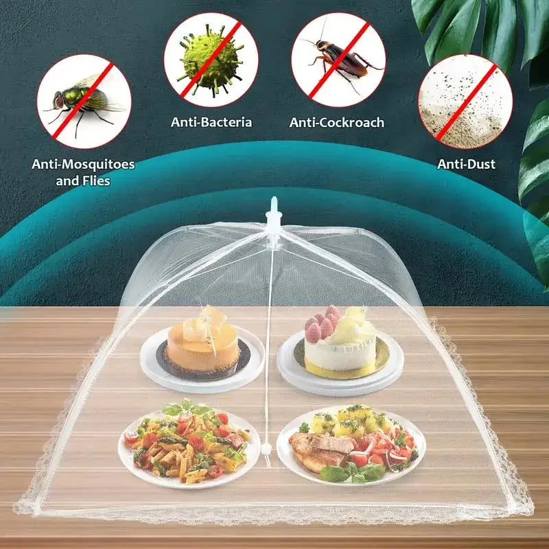 Foldable Mesh Food Tent | Portable Insect Cover for Outdoor Use Mesh Food Tent QXL