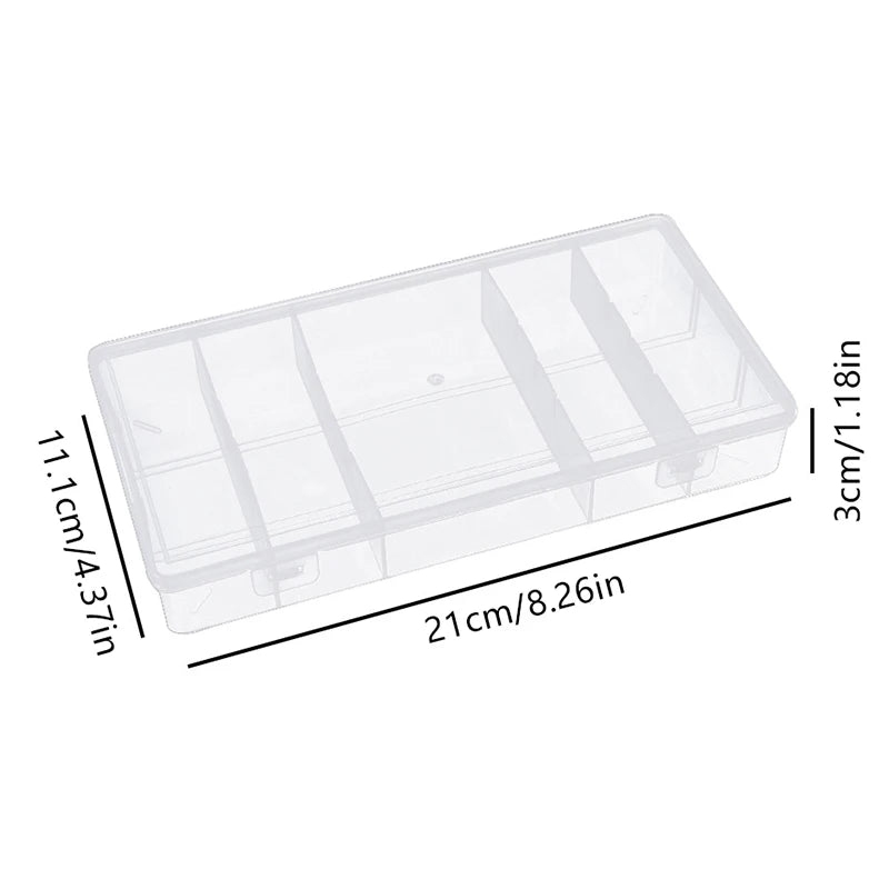 5-Compartment Portable Storage Box | Lash & Tattoo Organizer Supply Storage Box QXL Type 1