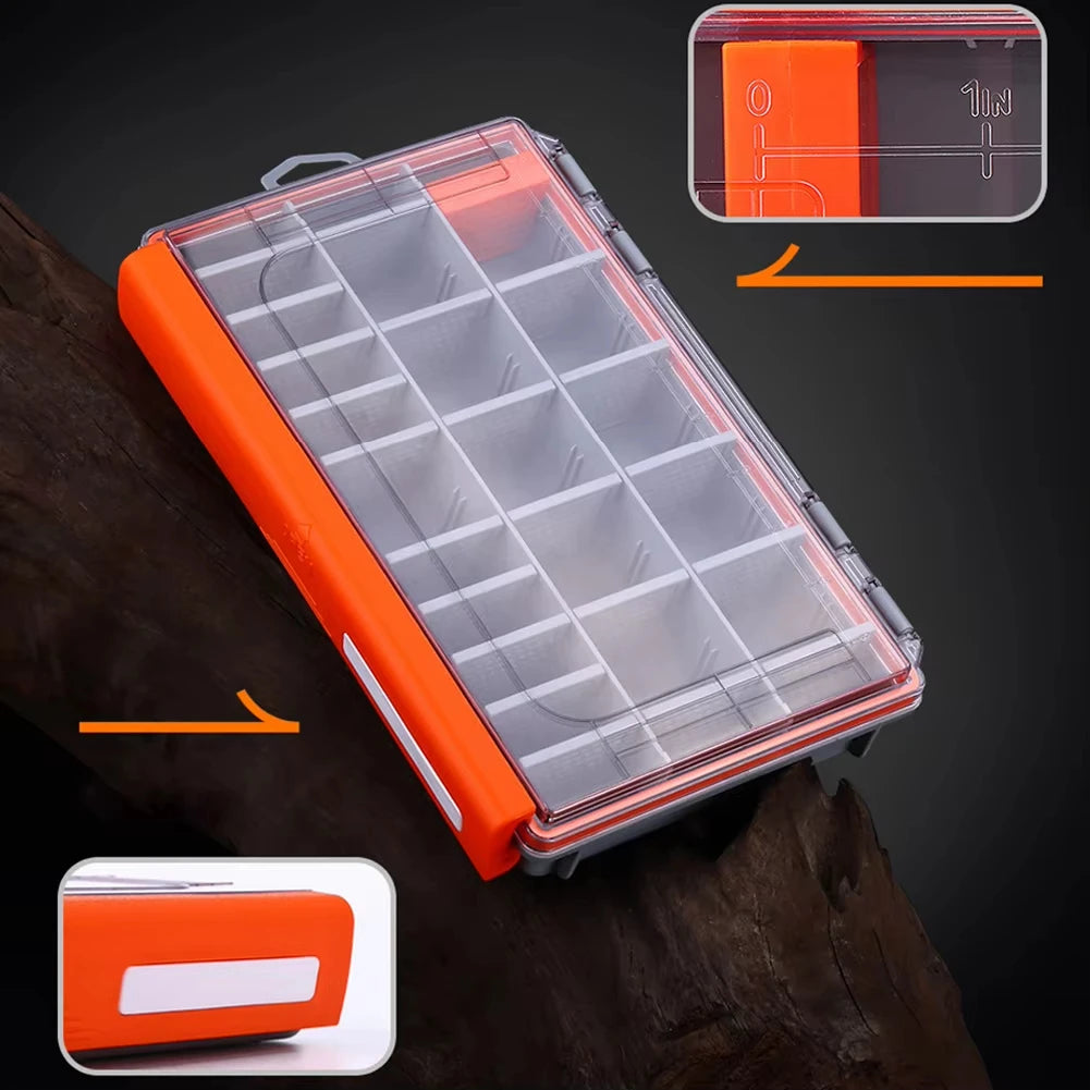 Portable Fishing Tackle Box with Removable Dividers & Ruler Fishing Tackle Box QXL