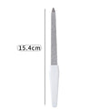 Stainless Steel Sword Nail File | Sharp Tip, Double-Sided Grit Metal Nail File QXL WHITE